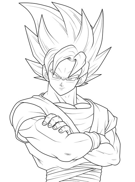 como colorear a goku|goku para dibujar a color.